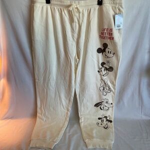 Disney Parks Mickey Mouse and Friends Sweatpants Jogger Women - NEW! Size 3XL